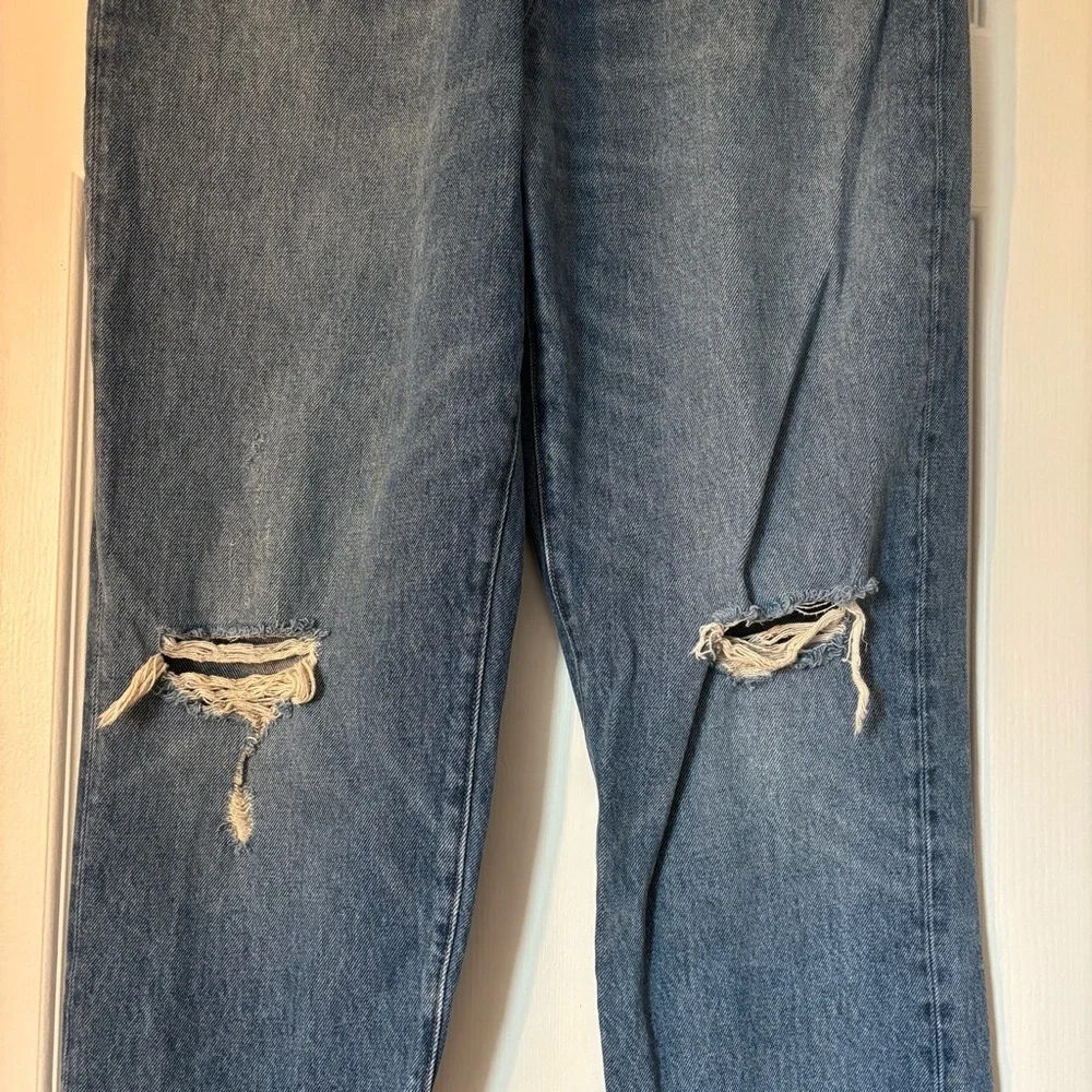 J. Crew Slouchy Boyfriend Jean in Southern Sky Wash Distressed Mom Baggy 29T L - Picture 6 of 11
